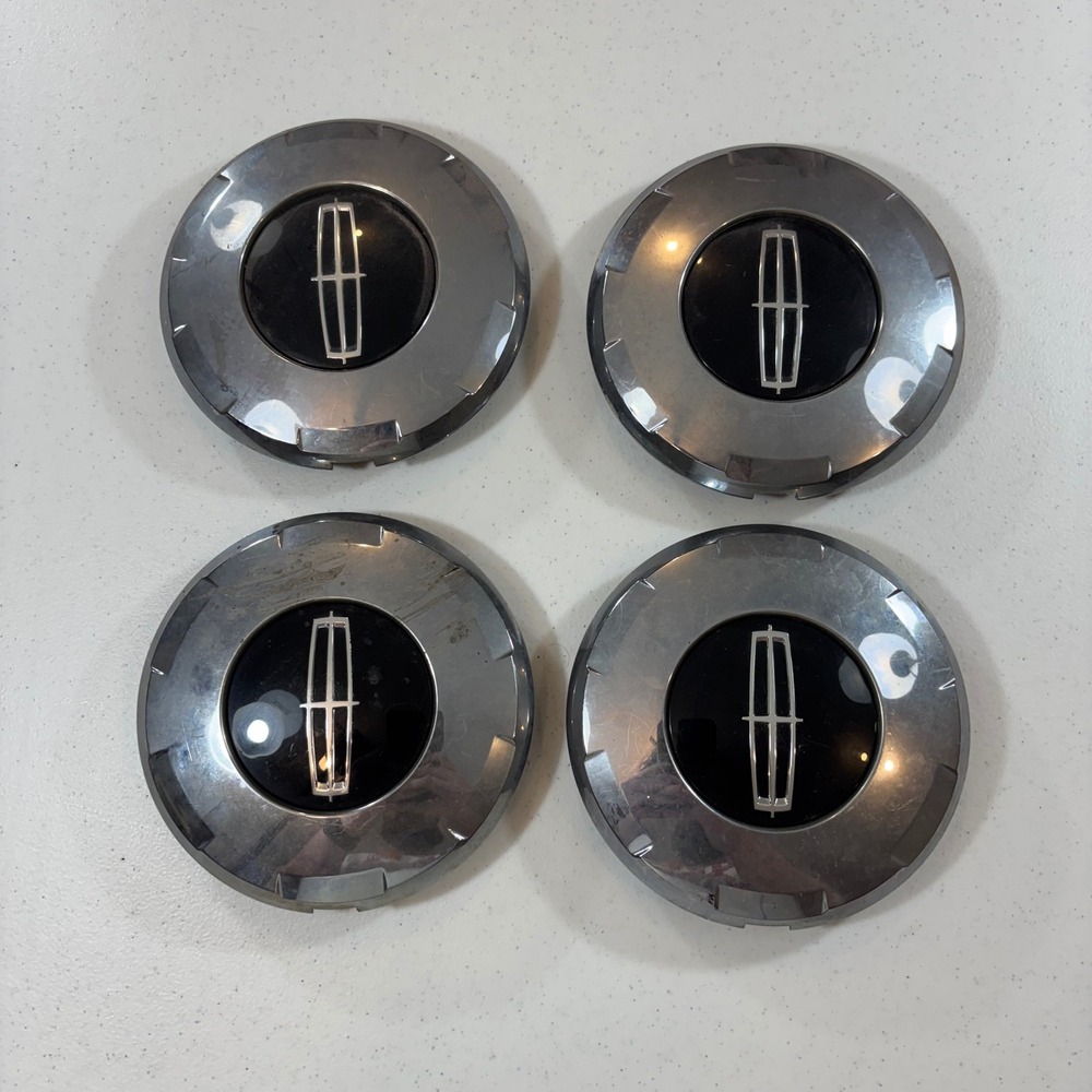 Lincoln Aviator Wheel Center Caps Chrome Black Set of 4 2C54-1A096-BC